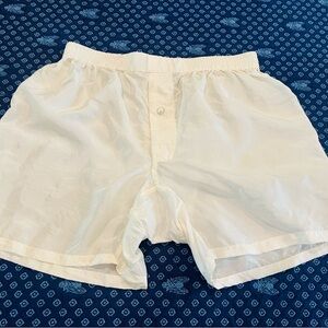 Royal Silk Men’s 100% Silk Boxer Shorts White Size M